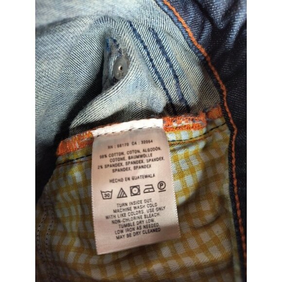 Pilcro Stet Mid-Rise Slit Hem Skinny Stretch Jeans Medium Wash Blue Size 27 - Picture 10 of 11